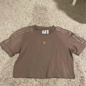 Brown adidas crop top